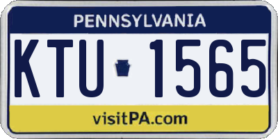 PA license plate KTU1565