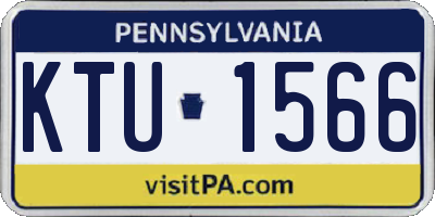 PA license plate KTU1566
