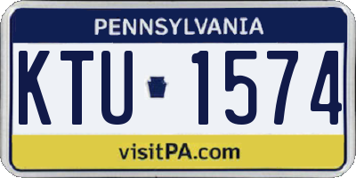 PA license plate KTU1574