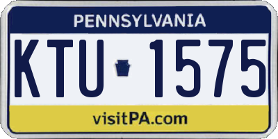 PA license plate KTU1575