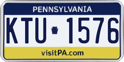 PA license plate KTU1576