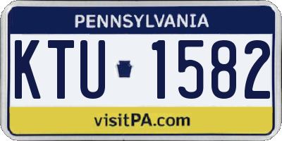 PA license plate KTU1582