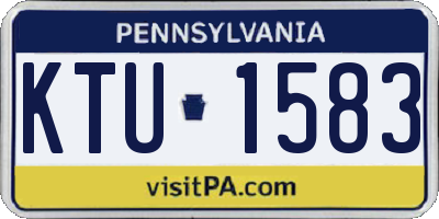PA license plate KTU1583