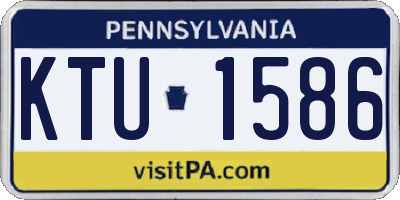 PA license plate KTU1586