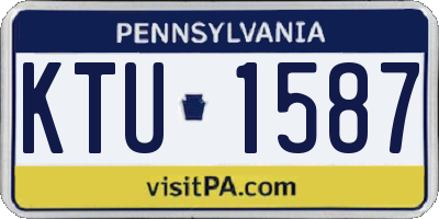PA license plate KTU1587