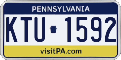 PA license plate KTU1592