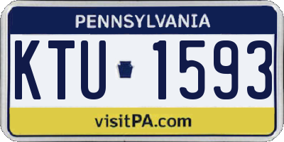 PA license plate KTU1593