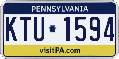 PA license plate KTU1594