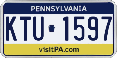PA license plate KTU1597