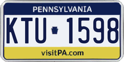 PA license plate KTU1598