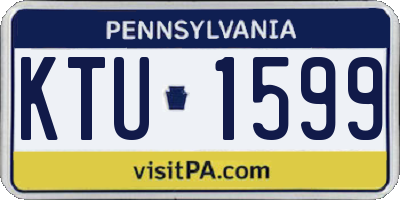 PA license plate KTU1599