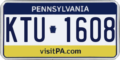 PA license plate KTU1608