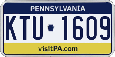 PA license plate KTU1609