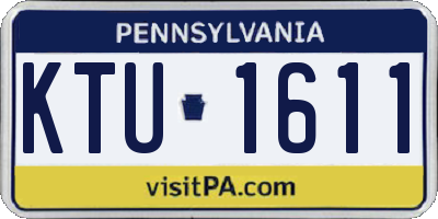 PA license plate KTU1611