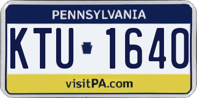 PA license plate KTU1640