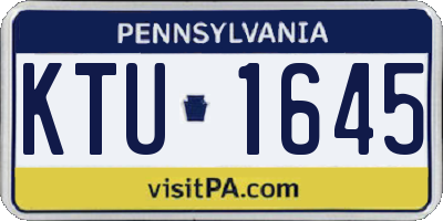 PA license plate KTU1645