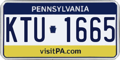 PA license plate KTU1665