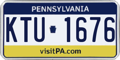 PA license plate KTU1676