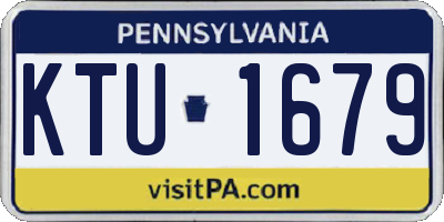 PA license plate KTU1679