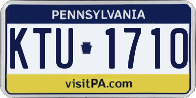 PA license plate KTU1710