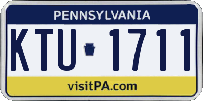 PA license plate KTU1711