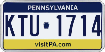 PA license plate KTU1714