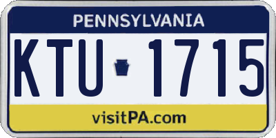 PA license plate KTU1715