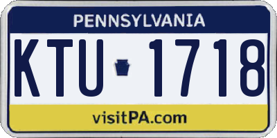 PA license plate KTU1718