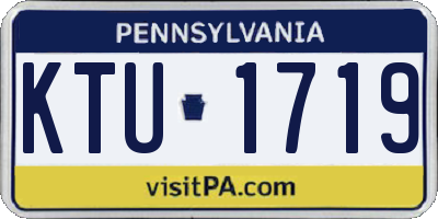 PA license plate KTU1719
