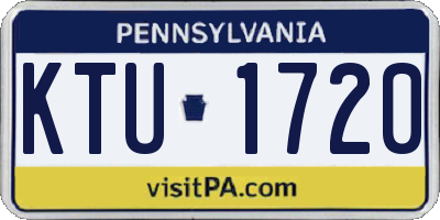 PA license plate KTU1720