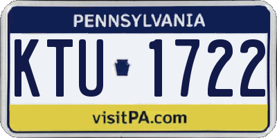 PA license plate KTU1722