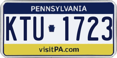PA license plate KTU1723