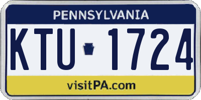 PA license plate KTU1724