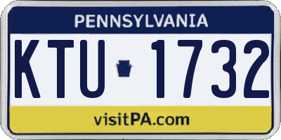 PA license plate KTU1732