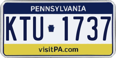 PA license plate KTU1737