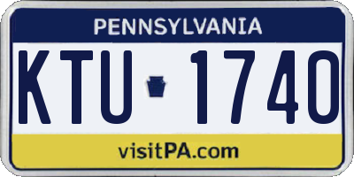 PA license plate KTU1740