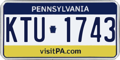 PA license plate KTU1743