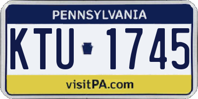 PA license plate KTU1745