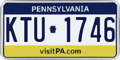 PA license plate KTU1746