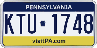 PA license plate KTU1748