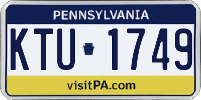 PA license plate KTU1749