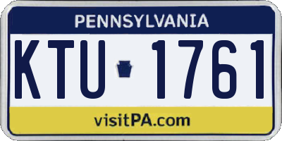 PA license plate KTU1761
