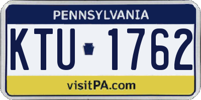 PA license plate KTU1762