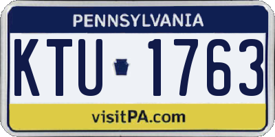 PA license plate KTU1763