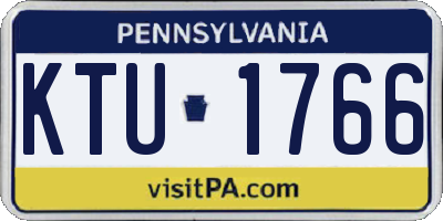 PA license plate KTU1766