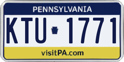 PA license plate KTU1771