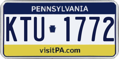 PA license plate KTU1772
