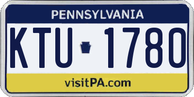 PA license plate KTU1780