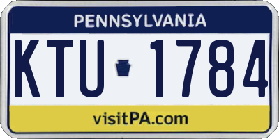 PA license plate KTU1784