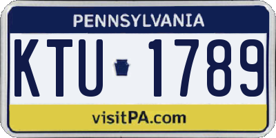 PA license plate KTU1789